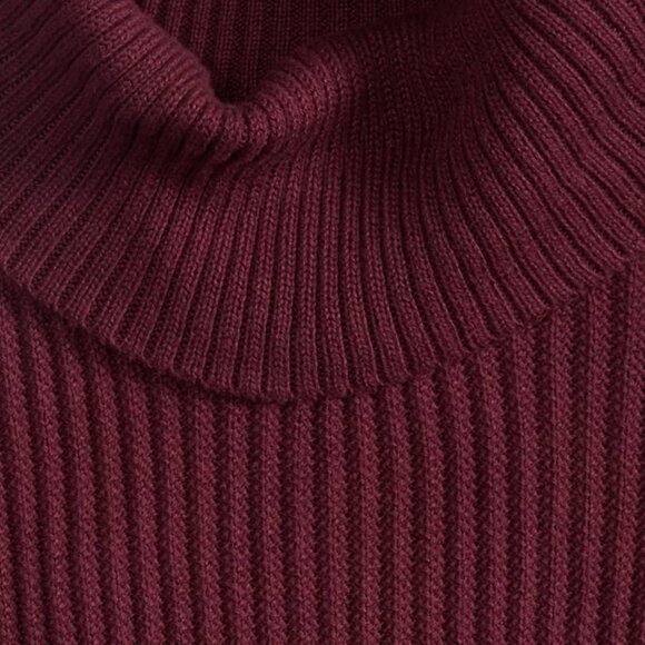 Club Room Mens Textured Cotton Turtleneck Sweater Red Plum - Picture 3 of 11